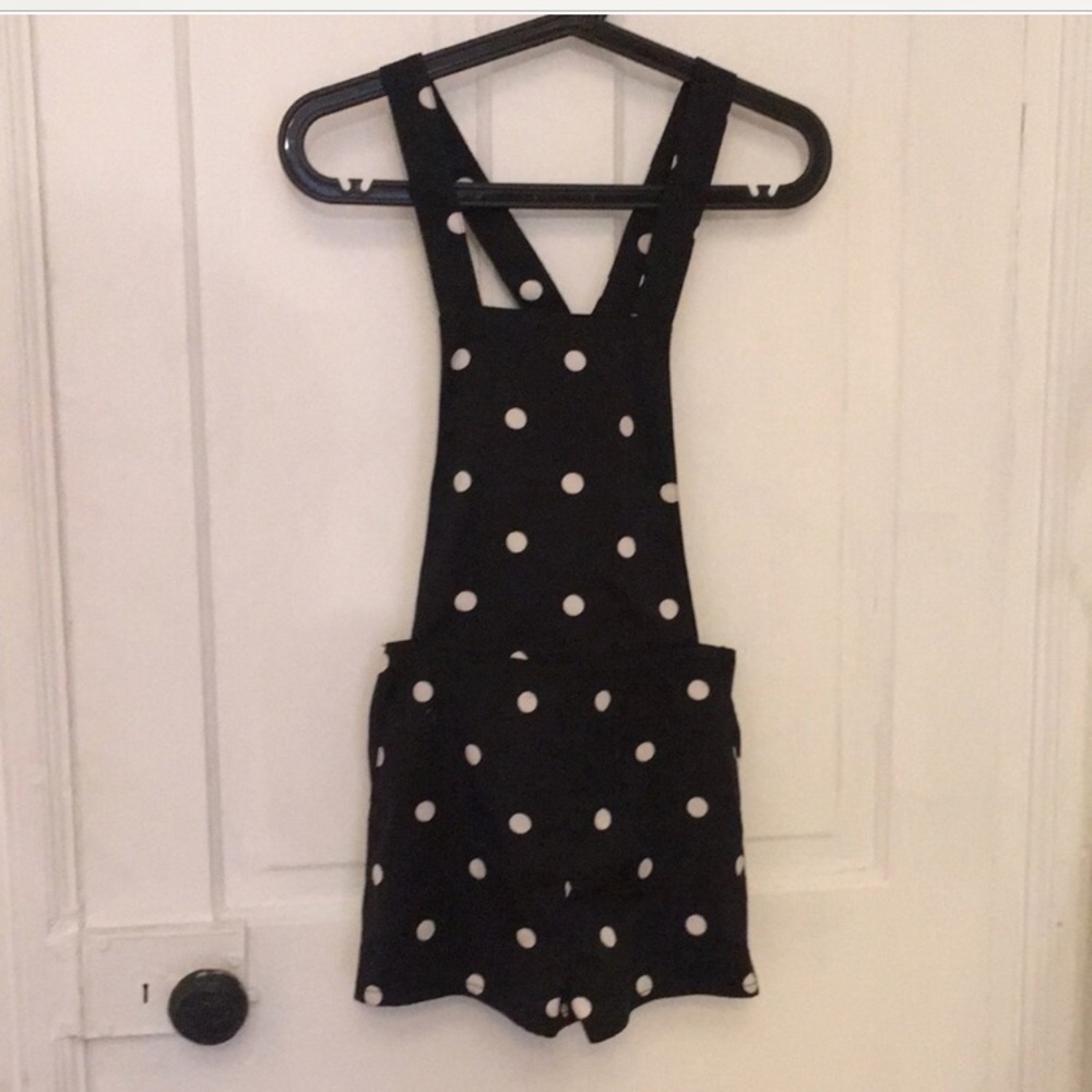 Polka dot overalls
